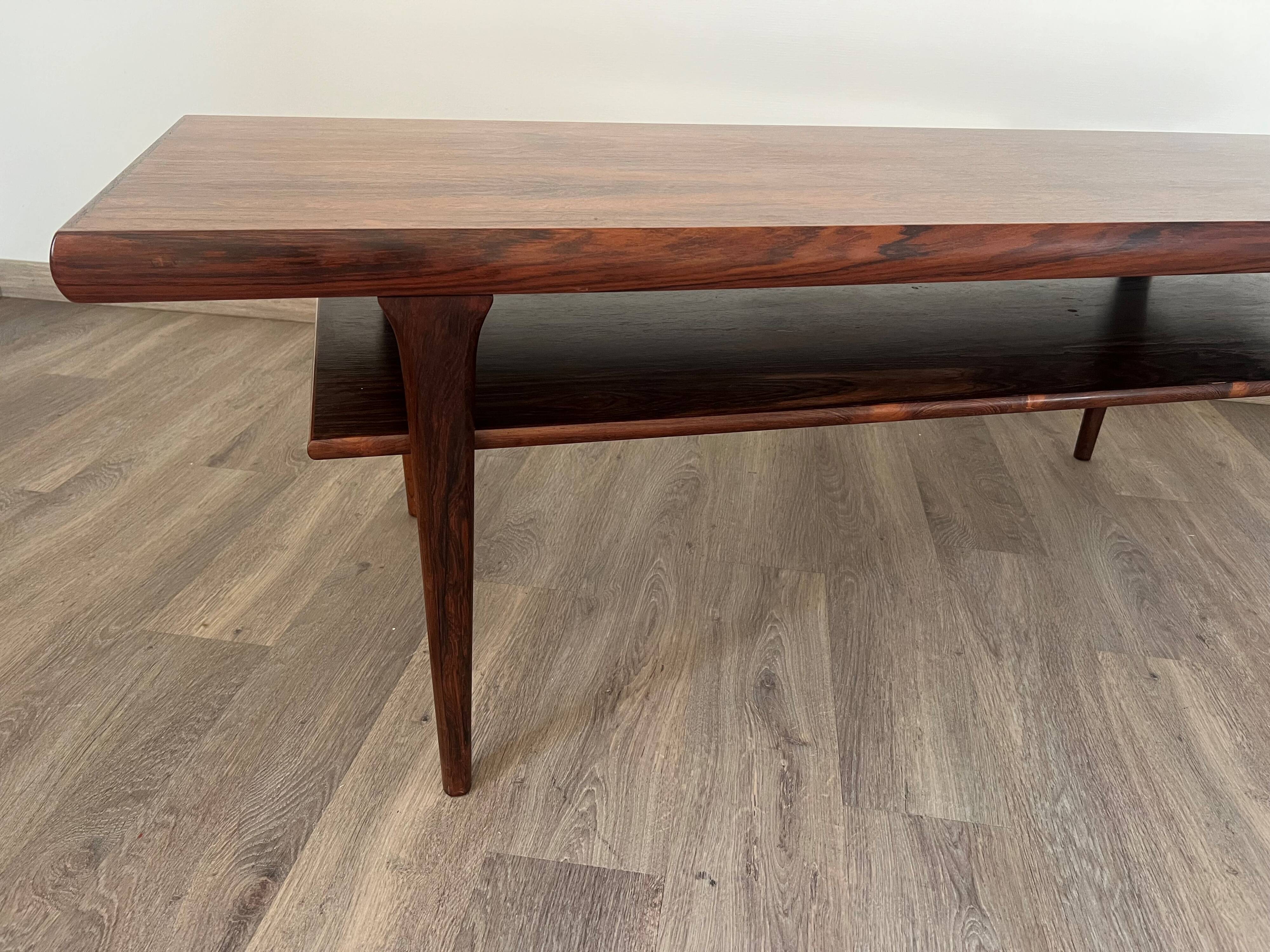Scandinavian rosewood coffee table, 1950s Denmark