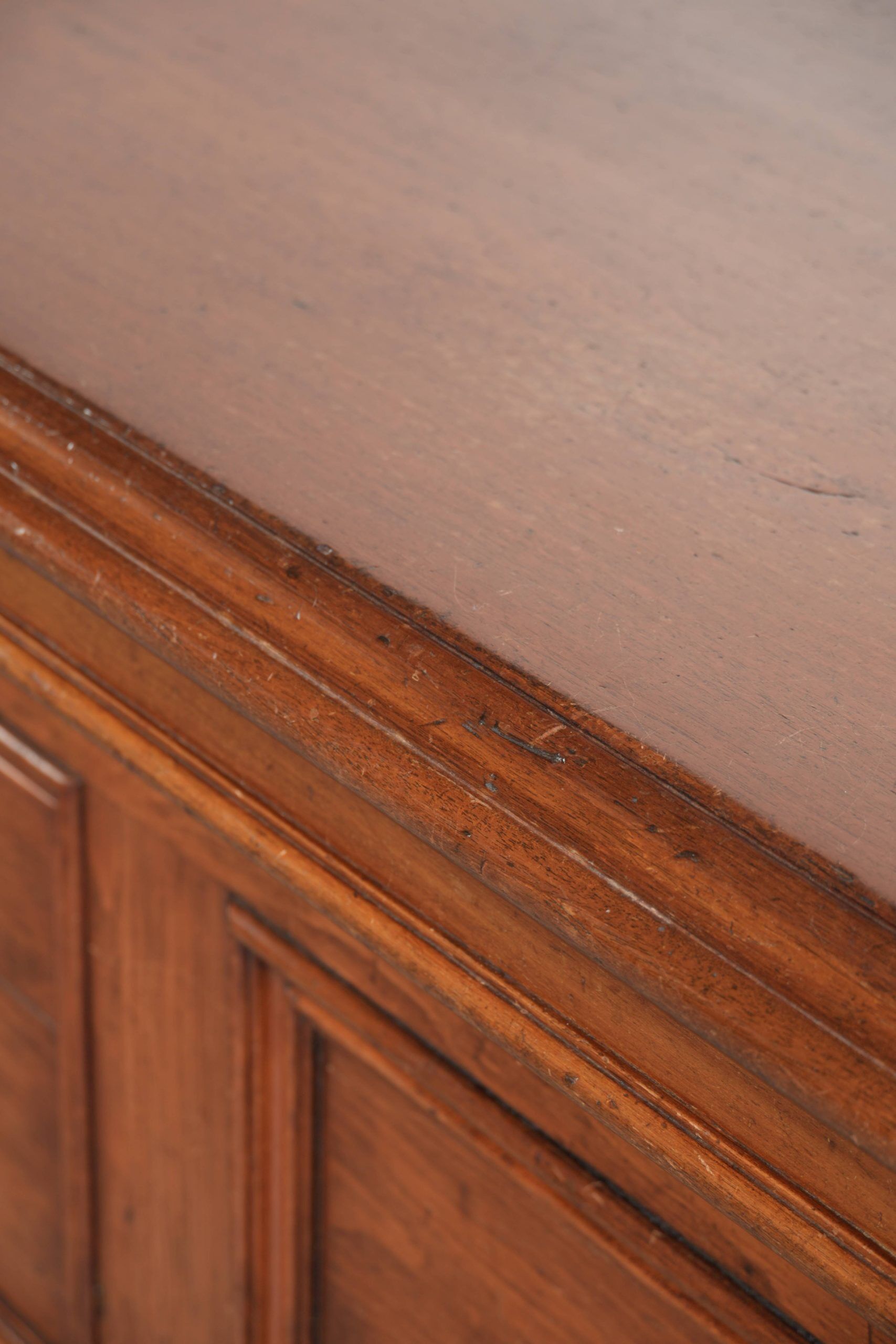 Large antique English shop counter / fabric counter from the 19th century