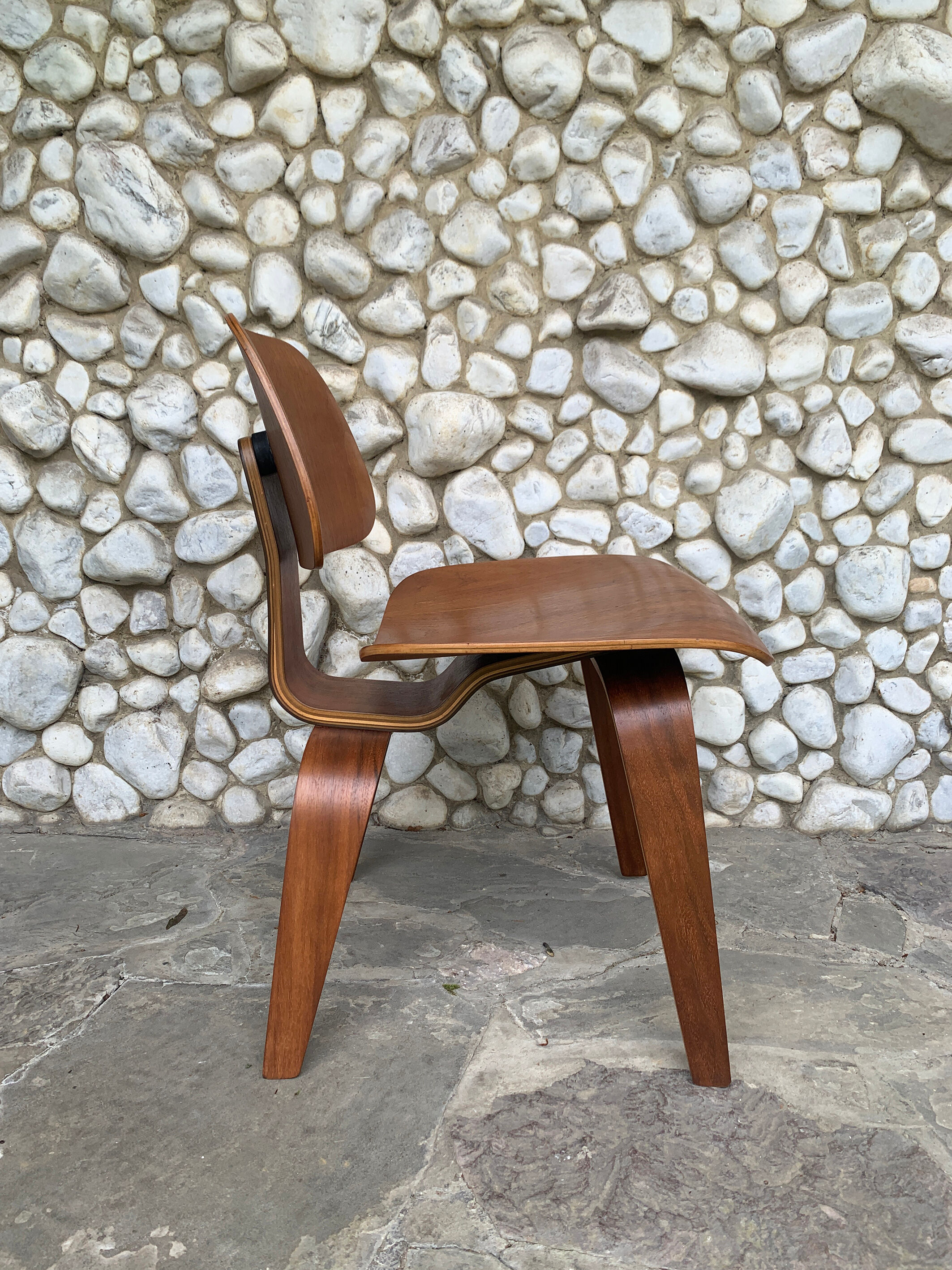 Charles & Ray Eames walnut DCW chair for Herman Miller 1950