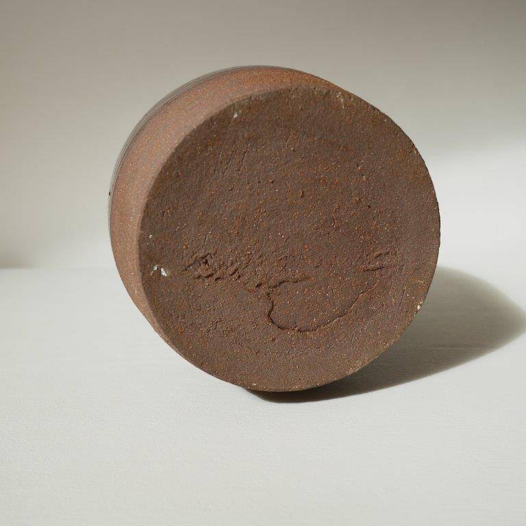 Brown stoneware vase