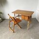 Bureau rotin Louis Sognot et sa chaise