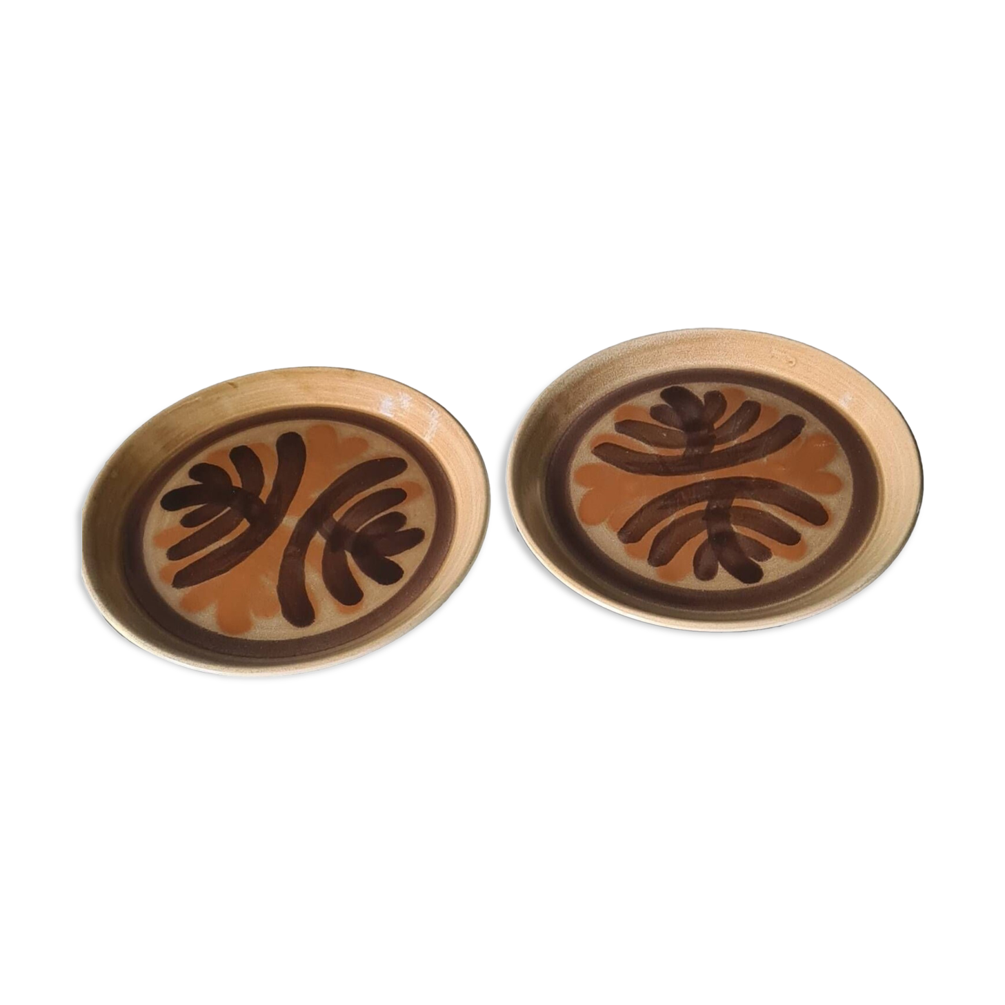 Set of 2 Pornic "Palmyre" plates