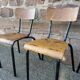 4 vintage 60s school chairs