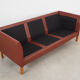 Brown leather sofa, Danish design, 1960s, production: Denmark