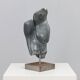 Abstract dolomite stone sculpture by Ineke van Zuuren, Netherlands, 1980s