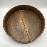 Boîte suédoise ancienne en bois courbé avec couvercle • Art populaire