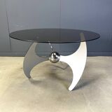 Table basse ou de salle à manger réglable « Helix » de Luciano Campanini, années 1970