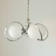 Vintage Space Age chandelier in opaline and chrome – 1970s