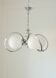 Vintage Space Age chandelier in opaline and chrome – 1970s