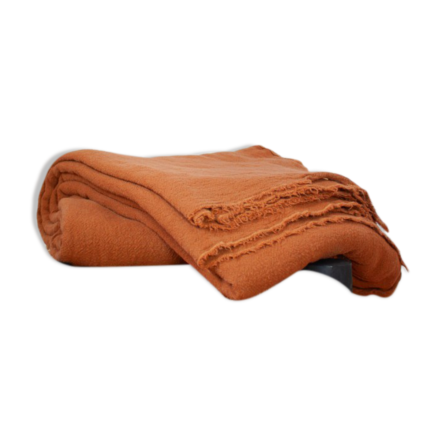 Copper raw linen tablecloth