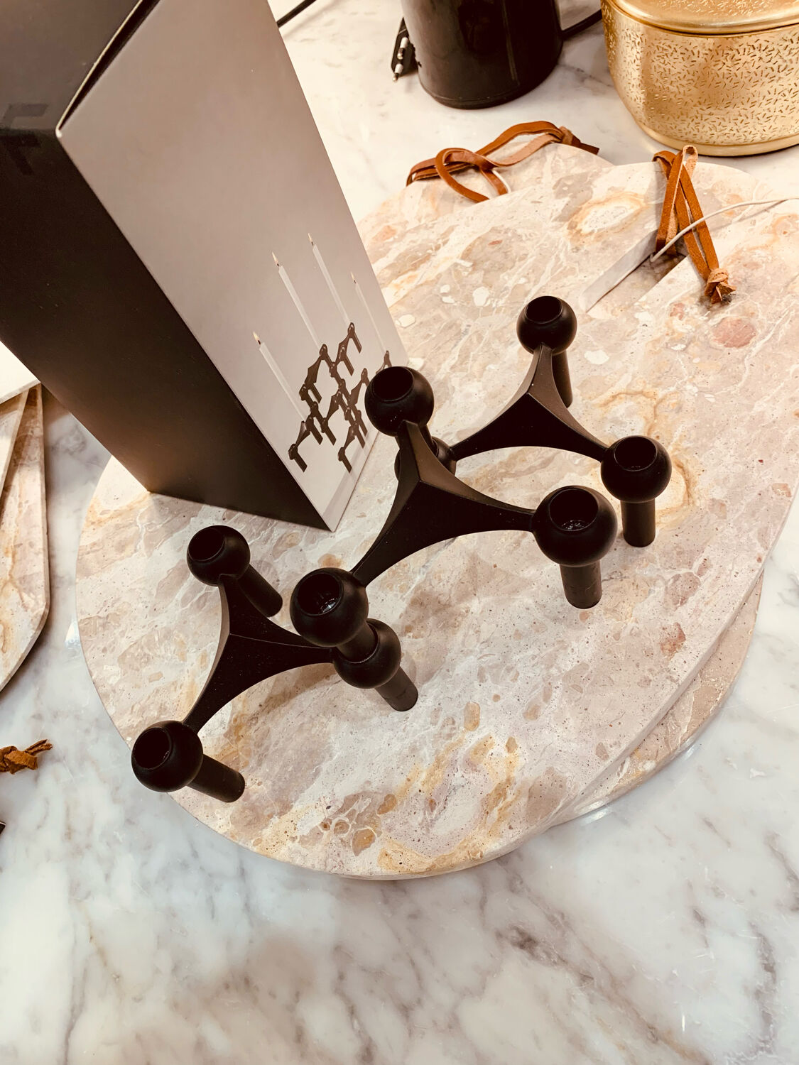 Stoff Nagel candle holders