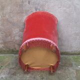 Fauteuil crapaud velours vieux rose