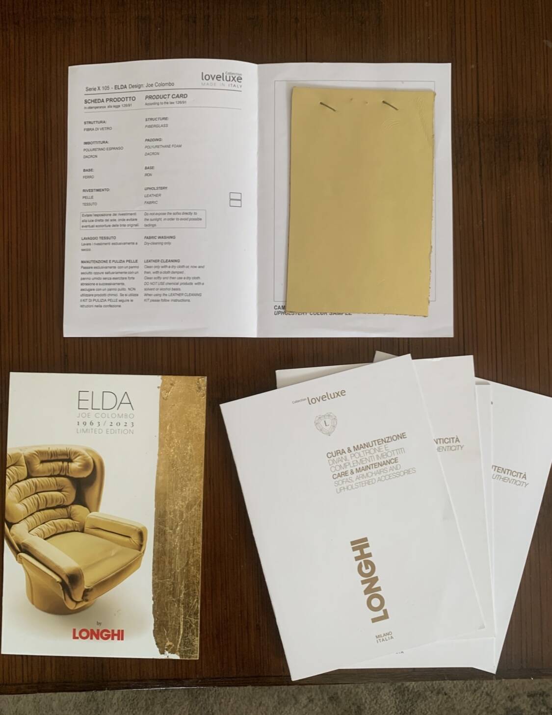 Elda Chair by Joe Colombo - Golden Limited Edition of 20