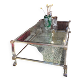 Glass and plexiglass coffee table 1960