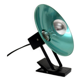 "LITA" Metal Wall Lamp Clamp Lamp with Green Reflector Vintage 70's