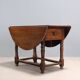 Antique walnut and poplar table, Italy, 18th century.