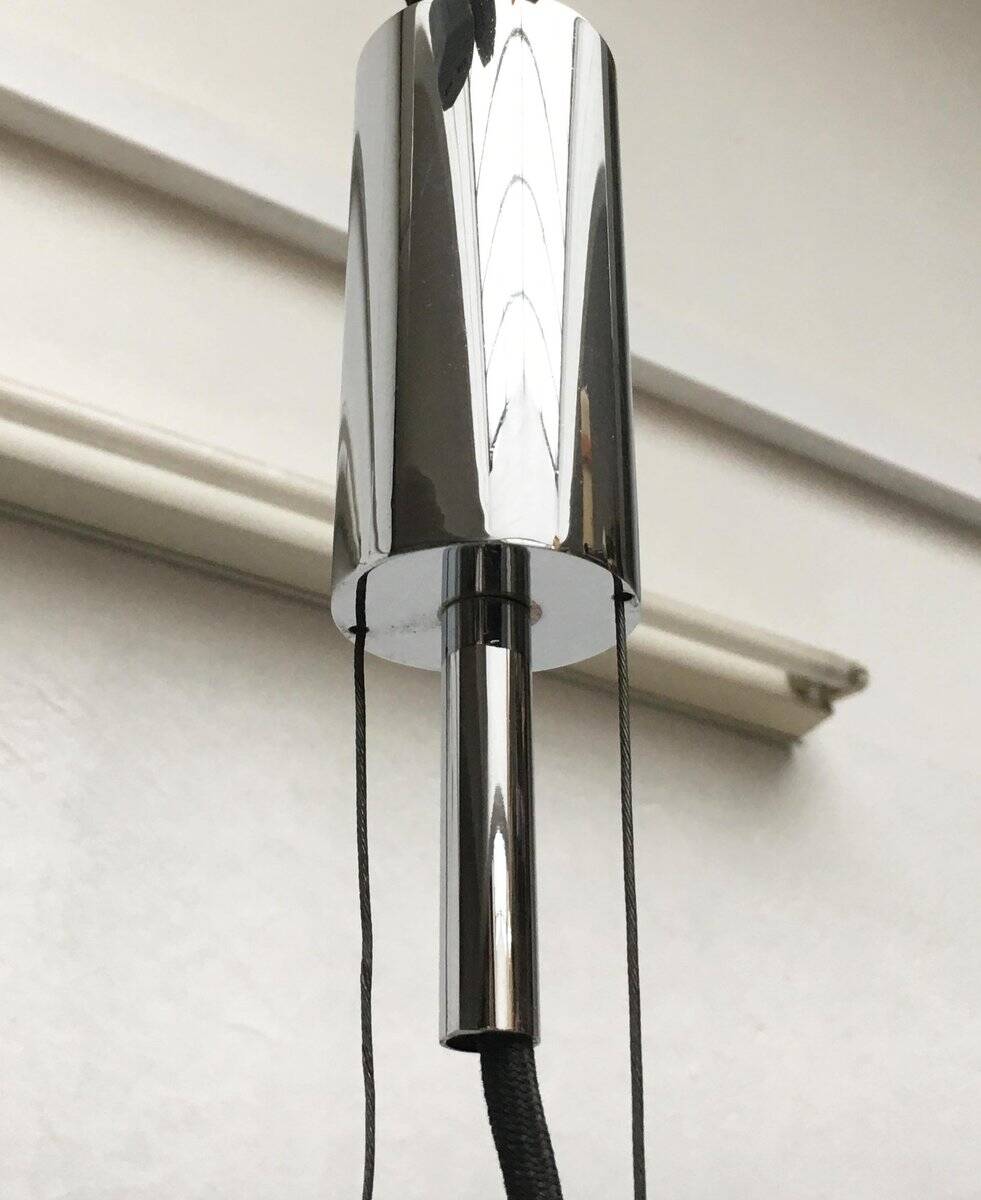 Atomic 12 HL suspension light in Espace style, mid-20th century, Austrian, by J.T. Kalmar, 1960s.