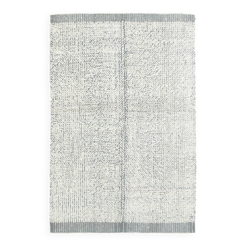 Turkish Gray Beige Contemporary Kilim Rug, 136x204Cm
