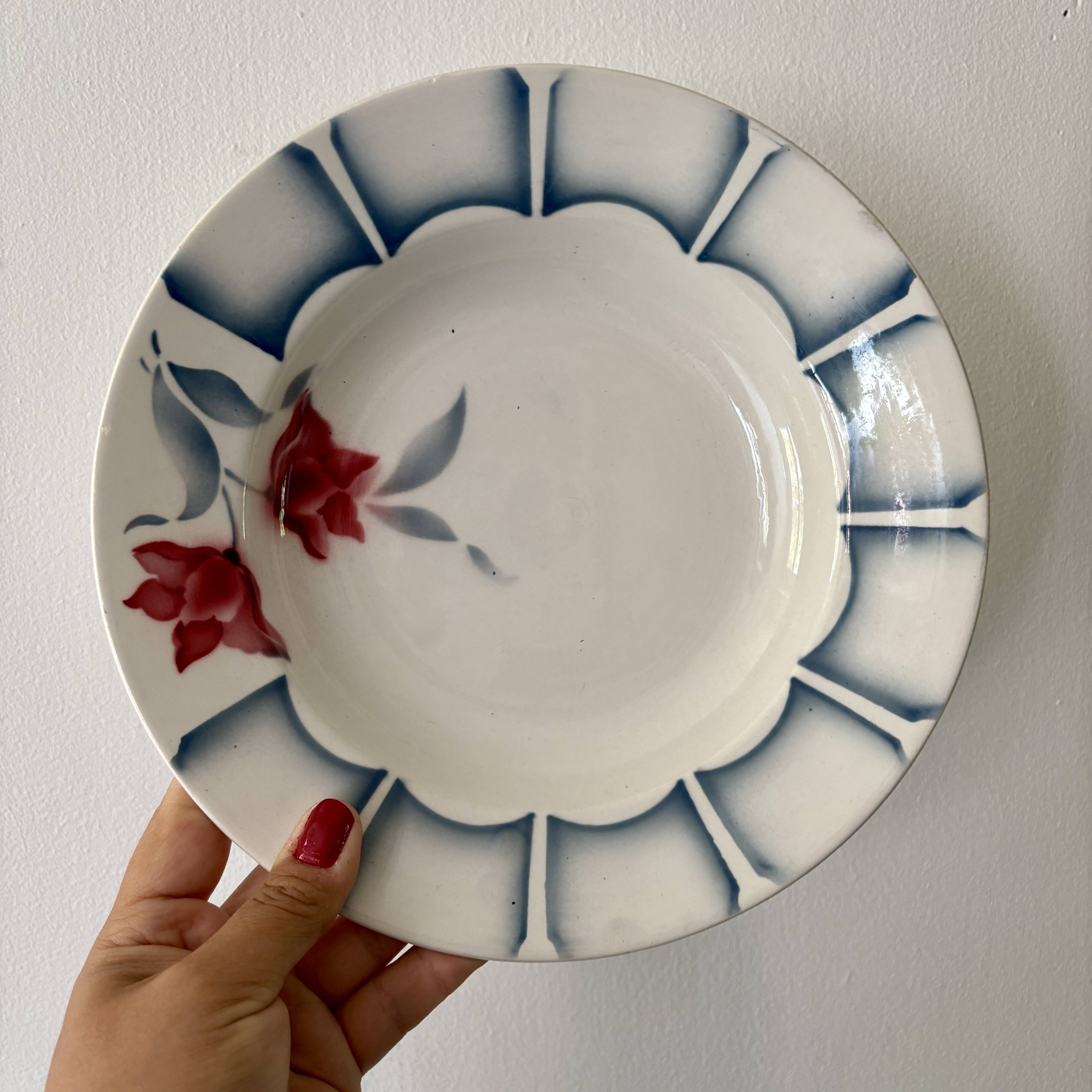 Set of 10 vintage deep plates from Digoin.