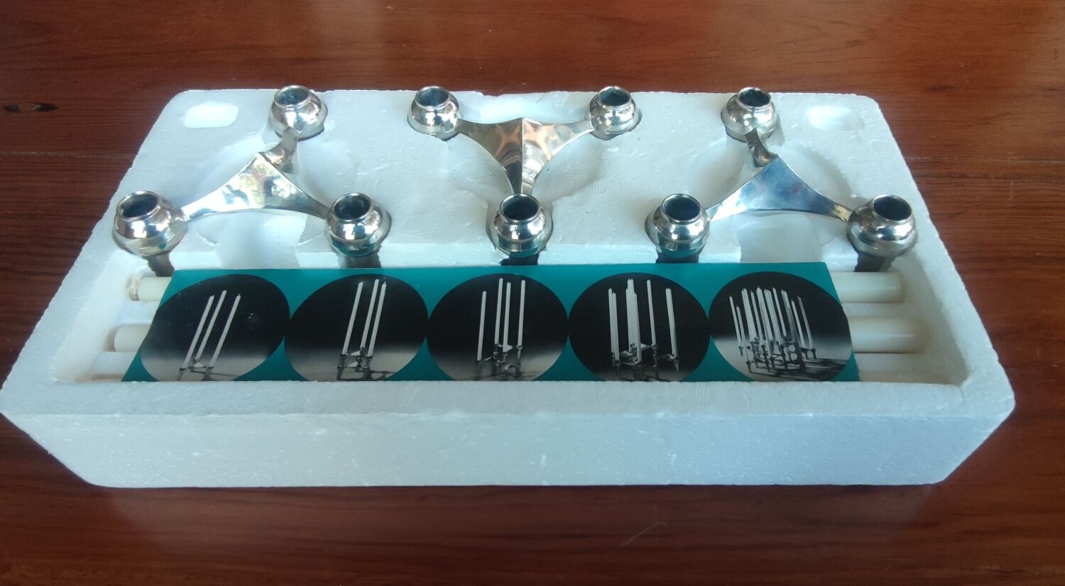 3 Nagel Design Candleholders / box and original candles