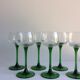 Alsatian type green wine glasses