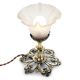 Brass and molded glass table lamp
