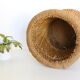 Tabouret en rotin et corde vintage 1950