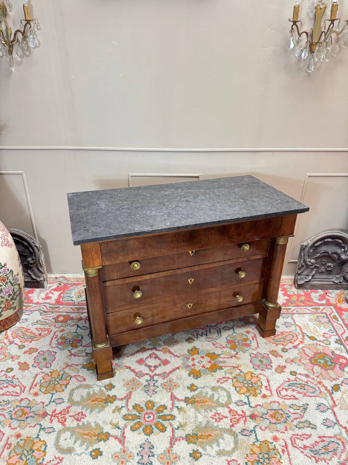 Mahogany commode from the empire period 19th century