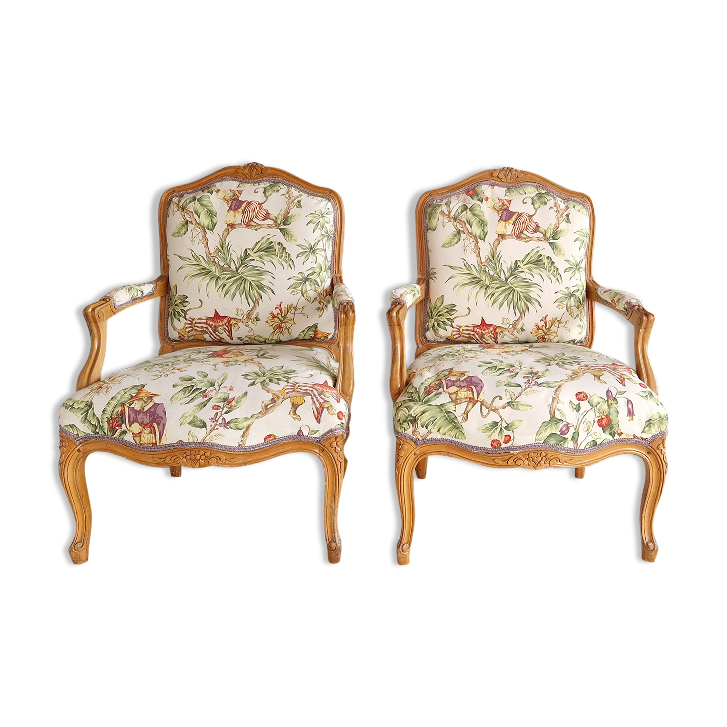 Pair antique armchairs