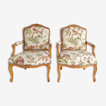 Pair antique armchairs