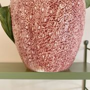 Set of ceramic fruits, a strawberry decanter and two lemon and pineapple jam jars