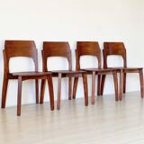 4 mahogany wooden chairs