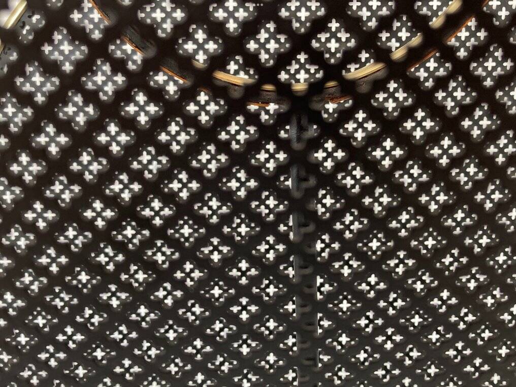 Magazine Rack • Perforated Metal • Brass • 1950