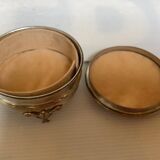 Antique silver-plated tripod box in the Louis XVI style.