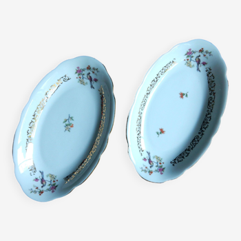 Lot de deux raviers en porcelaine du Centre