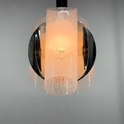 Suspension en verre chromé et de Murano, Italie