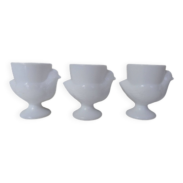 white chicken egg cups