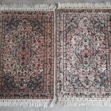 Pair of handmade oriental rugs 98x65cm