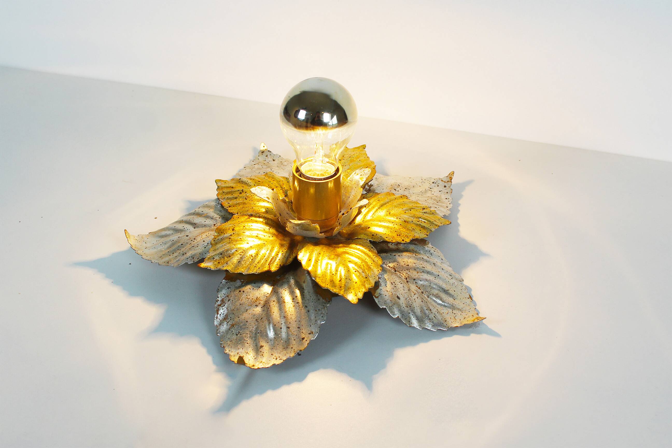 Set of two medium size painted Italian Florentine wall lights