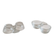 Pair of glass salt and pepper shakers