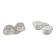 Pair of glass salt and pepper shakers