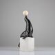 Art Deco Chryselephantine Sculpture Sea Lion att. Marcel-André Bouraine, 1900s