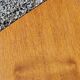 Triangle coffee table in golden blond oak base full iron of the 50s