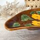 Vintage floral dish, Sarreguemines fruit bowl