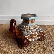 Support de plante en céramique Tortue