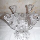 Glass, worked well walk candleholders