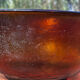 Vintage saladier en verre ambré texturé marron Arcoroc Sierra