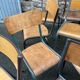 30 mismatched vintage industrial school chairs MULLCA tube & wood