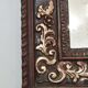 Grande Miroir Italien Sculpté, Bois Doré et Patiné, Style Baroque Rococo, A