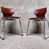 pair of vintage Flötotto chairs in pagwood 1970